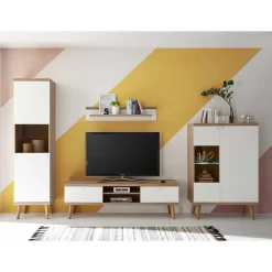 Wohnen Wohnwände|Wohnwand*Scandi Wohnwand Möbel als Set - Cablos (vierteilig)