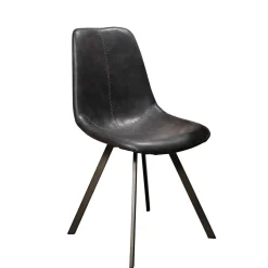 Wohnen Loft Möbel|Industrial Möbel*Schalensitz Stühle in Schwarz - Carlotte (4er Set)