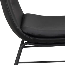 Wohnen Küchenstühle|Esszimmerstühle*Schalenstuhl in Schwarz - echtes Leder - Freedoms (2er Set)