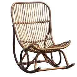 Wohnen Schaukelsessel Cilian aus Rattan