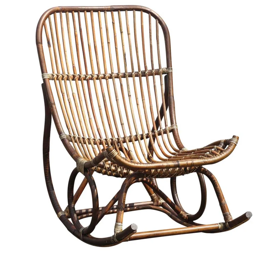 Wohnen Schaukelsessel Cilian aus Rattan