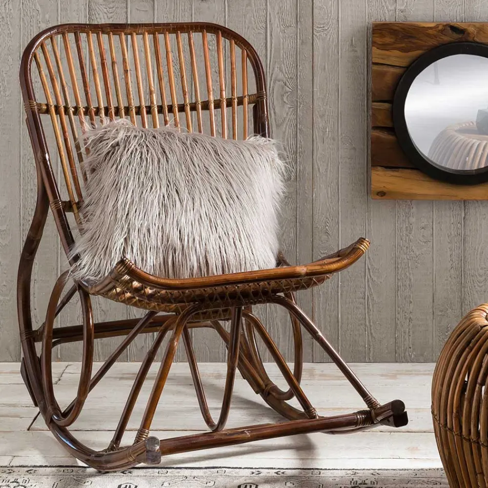 Wohnen Schaukelsessel Cilian aus Rattan