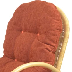 Wohnen Schaukelstuhl aus Rattan Geflecht in Natur - Abekasa