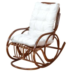 Wohnen Braune Möbel|Rattanmöbel*Schaukelstuhl Meryno aus Rattan