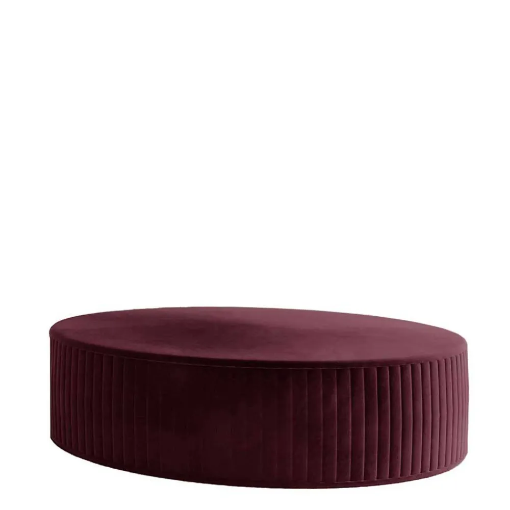 Wohnen Scheibenförmiger Hocker in Bordeaux Rot - Capa