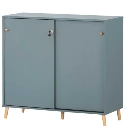 Wohnen Büroschränke*Schiebetüren Büroschrank in Petrol - Baiamare