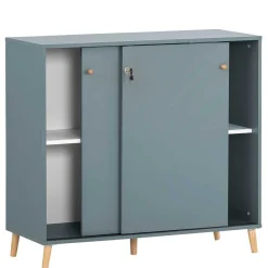 Wohnen Büroschränke*Schiebetüren Büroschrank in Petrol - Baiamare