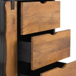 Wohnen Küchenschränke|Sideboards*Schiebetüren Sideboard mit Riffelglas - Aglia