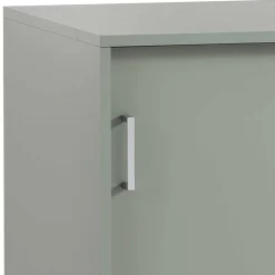 Wohnen Schiebetüren-Aktenschrank in Graugrün - Espresso