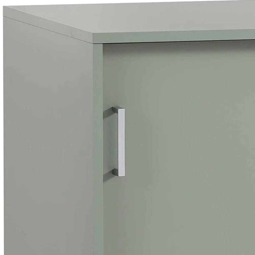 Wohnen Schiebetüren-Aktenschrank in Graugrün - Espresso