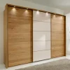 Wohnen Naturholzmöbel|Schränke*Schiebetüren-Kleiderschrank in Beige Glas - Nikoba
