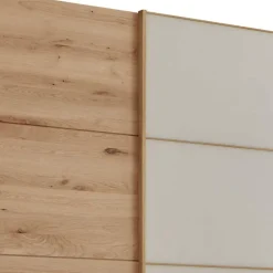 Wohnen Naturholzmöbel|Schränke*Schiebetüren-Kleiderschrank in Beige Glas - Nikoba