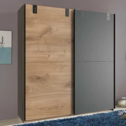 Wohnen Kleiderschränke|Kleiderschränke*Schiebetürenschrank im Industry und Loft Stil - Janeiro