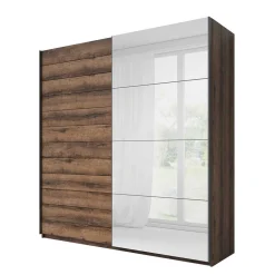 Wohnen Schiebetürschrank in Eiche Dunkel Holzoptik - Ceusenia