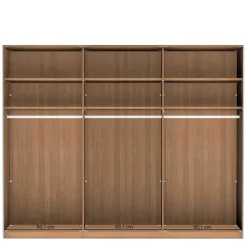 Wohnen Weiße Möbel|Naturholzmöbel*Schiebetürschrank in Weiß Glas - Crucav