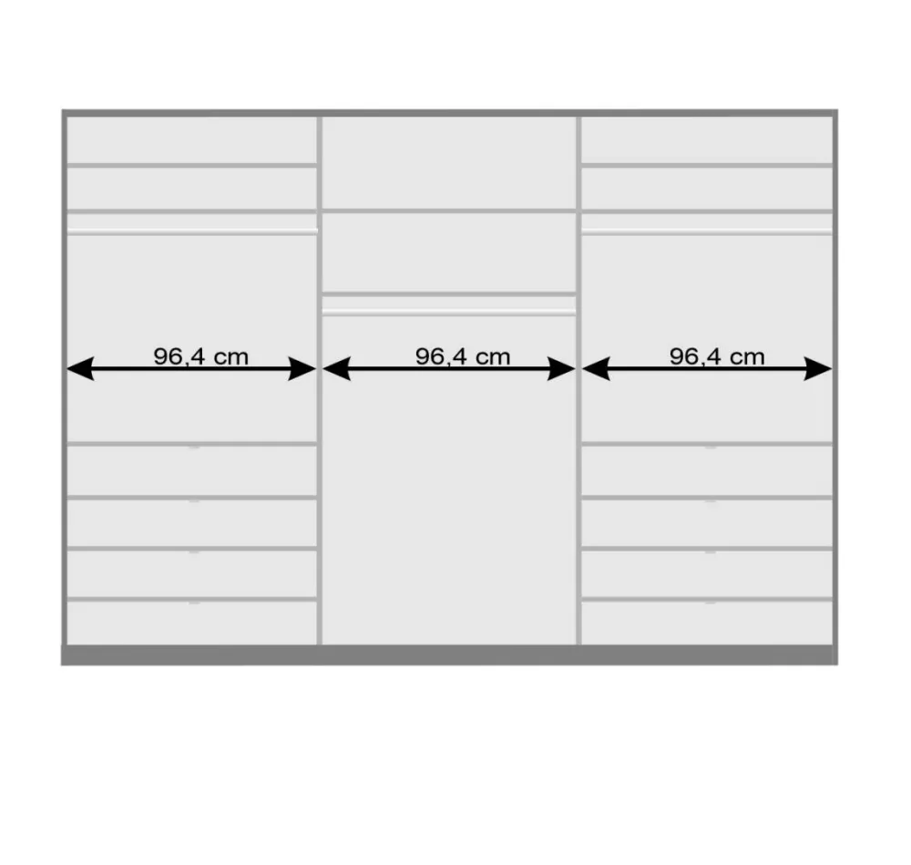 Wohnen Weiße Möbel|Schränke*Schlafbereich Kleiderschrank mit acht Schubkästen - Dolienca