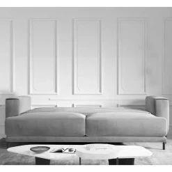 Wohnen Schlafsofas*Schlafcouch aus Velours in Senfgelb - Lurymav