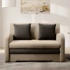 Wohnen Schlafcouch in Beige und Dunkelbraun - Calming