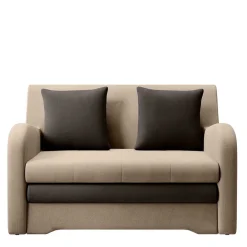 Wohnen Schlafcouch in Beige und Dunkelbraun - Calming