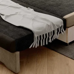 Wohnen Schlafcouch in Beige und Dunkelbraun - Calming