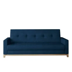 Wohnen Sofas|Sofa*Schlafcouch in Dunkelblau Velours - Tadeuz