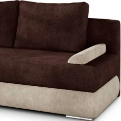 Wohnen Schlafsofas*Schlafcouch in Dunkelbraun und Creme - Beaven