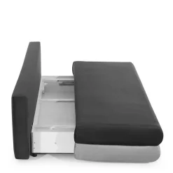 Wohnen Schlafsofas*Schlafcouch in Dunkelbraun und Creme - Beaven