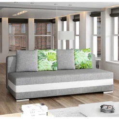 Wohnen Schlafsofas*Schlafcouch in Grau mit Weiß - Almente