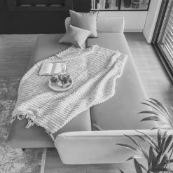 Wohnen Schlafsofas*Schlafcouch in Hellrosa meliert - Udiessa