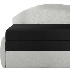 Wohnen Betten|Betten*Schlaffunktion Recamiere in Offwhite und Schwarz - Asbrov