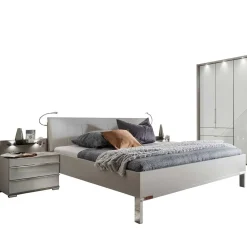 Wohnen Schlafraum Set in Weiß & Grau - Tumiva (vierteilig)