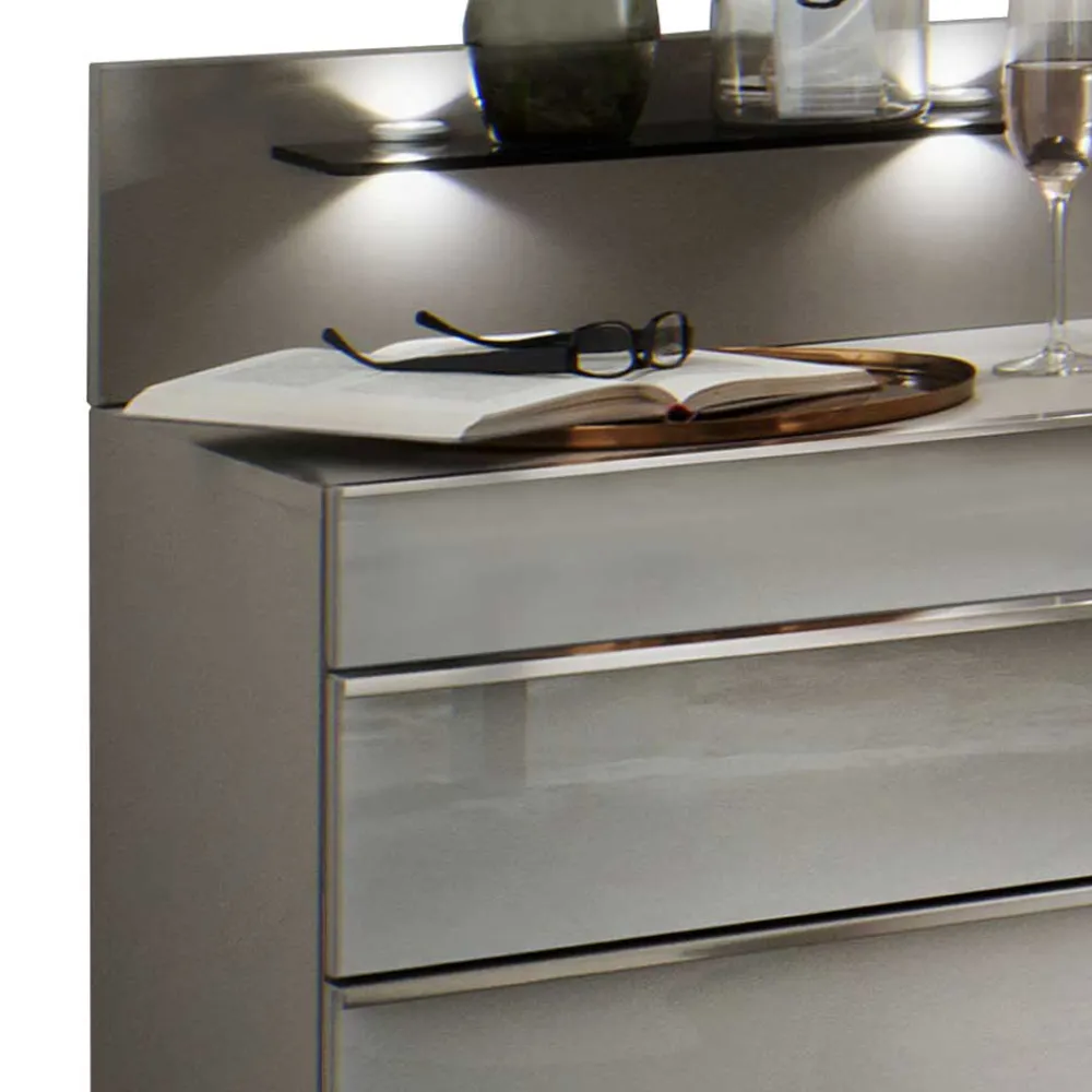 Wohnen Schlafraum Set in Weiß & Grau - Tumiva (vierteilig)