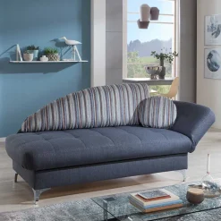 Wohnen Schlafsofas*Schlafsofa Chaiselounge in Blau - Jacy