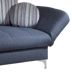 Wohnen Schlafsofas*Schlafsofa Chaiselounge in Blau - Jacy