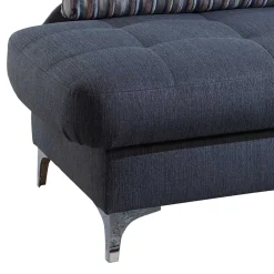 Wohnen Schlafsofas*Schlafsofa Chaiselounge in Blau - Jacy