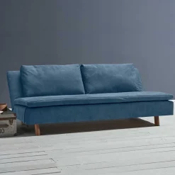 Wohnen Schlafsofas*Schlafsofa in Blau und Eiche - Jesticas