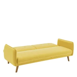 Wohnen Schlafsofa in Gelb Strukturstoff - Puneca