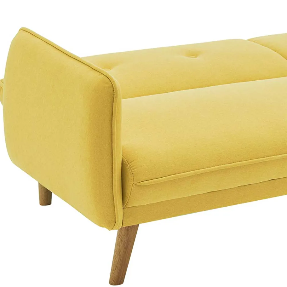 Wohnen Schlafsofa in Gelb Strukturstoff - Puneca