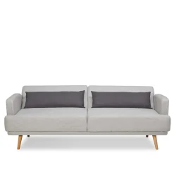 Wohnen Schlafsofas*Schlafsofa in Hellgrau und Kiefer - Posadas