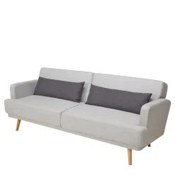 Wohnen Schlafsofas*Schlafsofa in Hellgrau und Kiefer - Posadas