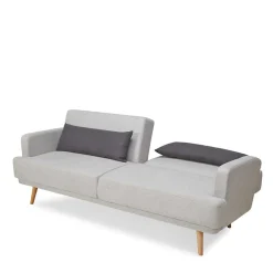 Wohnen Schlafsofas*Schlafsofa in Hellgrau und Kiefer - Posadas