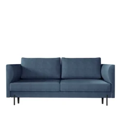 Wohnen Schlafsofa in meliertem Blaugrau Stoffbezug - Ipsum