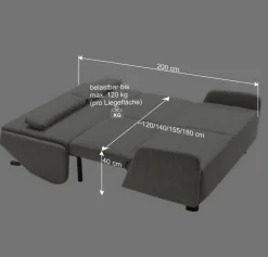 Wohnen Sofas|Sofa*Schlafsofa in Rosa Flachgewebe - Mangado