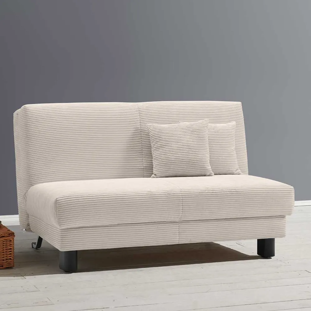 Wohnen Schlafsofas|Sofas*Schlafsofa zum Ausziehen in Beige Cord - Zentra