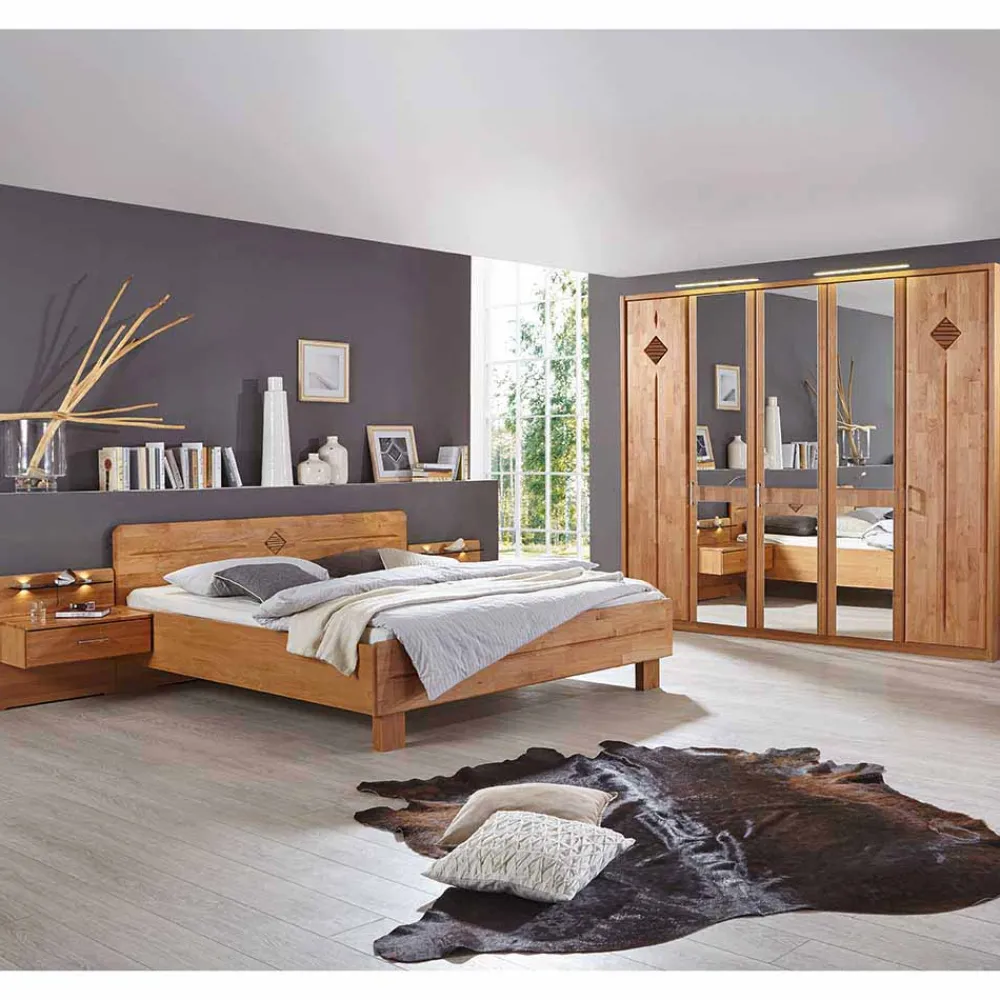 Wohnen Schlafzimmer Einrichtung Apolios in Erle teilmassiv (vierteilig)