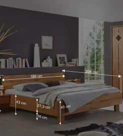 Wohnen Schlafzimmer Einrichtung Apolios in Erle teilmassiv (vierteilig)