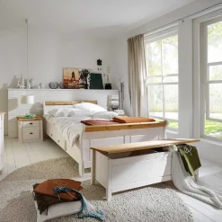 Wohnen Weiße Möbel|Schlafzimmer Komplett*Schlafzimmer Einrichtung Oradea im Landhausstil (vierteilig)