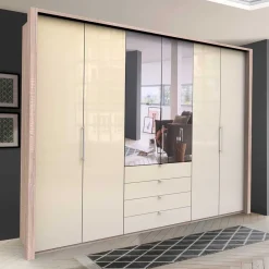 Wohnen Schränke|Kleiderschränke*Schlafzimmer Kleiderschrank mit Spiegel Falttür - Rativian