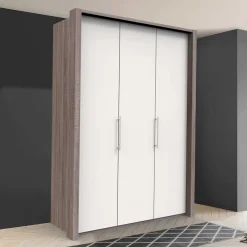 Wohnen Schlafzimmer Kleiderschrank modern in Weiß - Tivierto