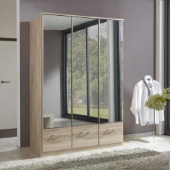 Wohnen Jugendzimmerschränke*Schlafzimmer Kleiderschrank Rommino in Eiche Sägerau